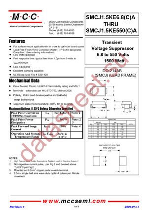 SMCJ1.5KE10A-TP datasheet  